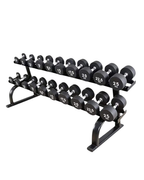 Round Dumbbells with Two-Tier Rack Set-Up